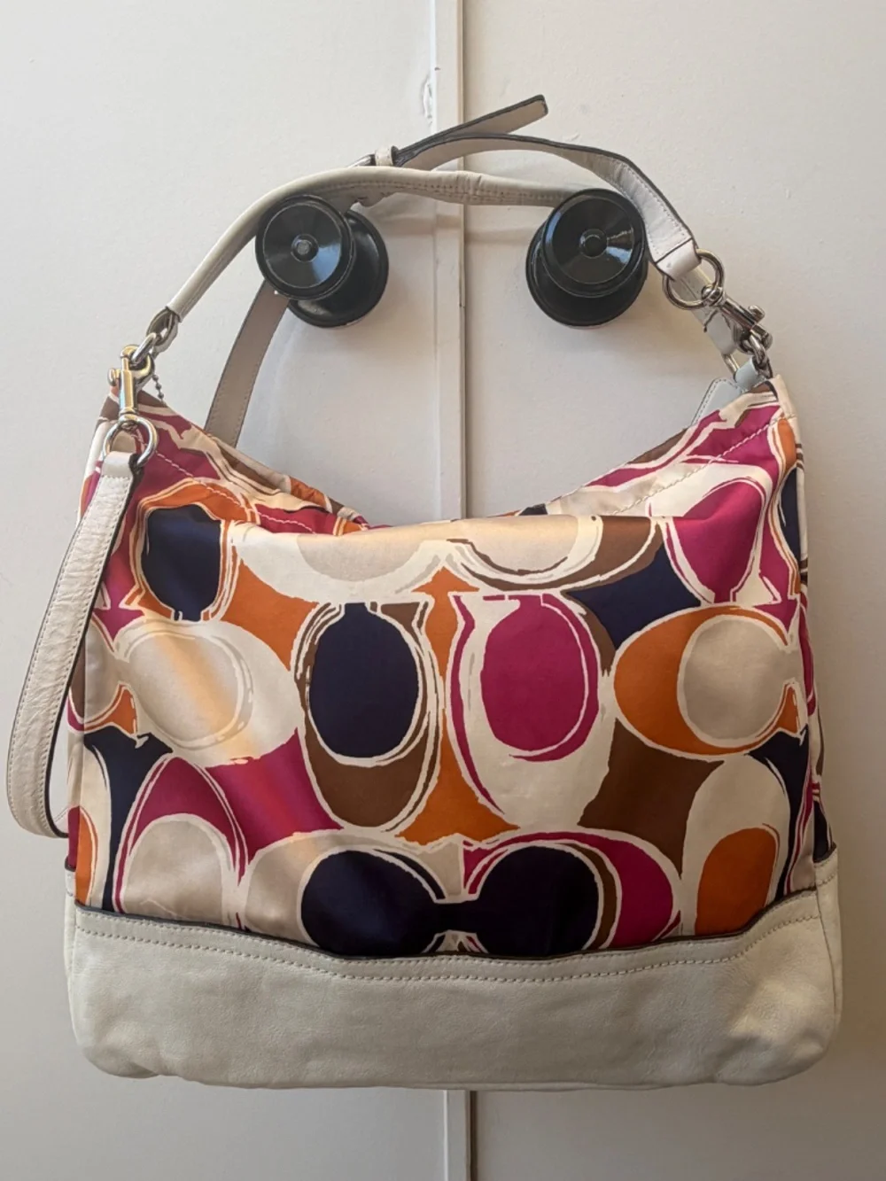 Coach Park Hand Drawn Scarf Print Hobo Bag - Style F23282